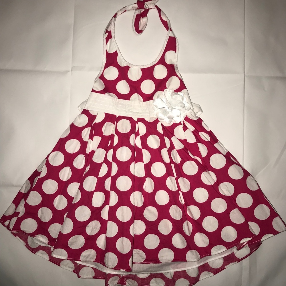 Sweet Heart Rose pink and white polka dot dress